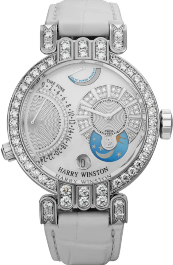 Harry Winston Premier Excenter White Gold Time Zone